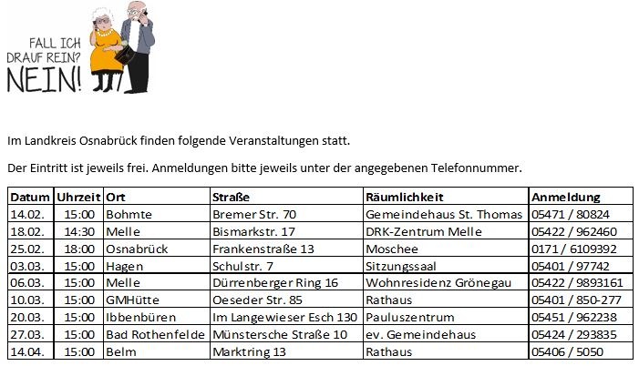 POL-OS: Stadt/Landkreis Osnabrück: Prävention der Polizei mit den "Silberdisteln 2.0"