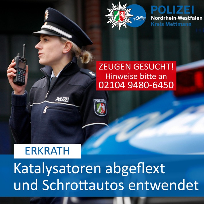 POL-ME: Einbrecher hatten es auf Schrottautos und Katalysatoren abgesehen - Erkrath - 2002063