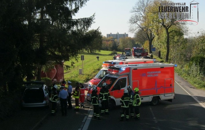 FW-MK: Verkehrsunfall auf der B 7. Interkommunale Zusammenarbeit der Rettungskräfte.