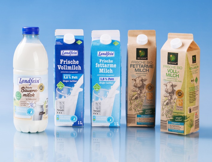 NORMA-Frischmilch zu 100 Prozent auf garantiert gute Tierhaltung umgestellt / LANDFEIN-Frischmilch durch Tierwohl-Zertifikate ausgezeichnet