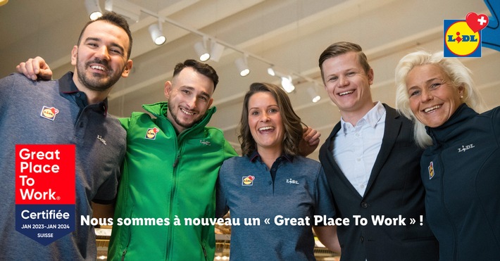 Lidl Suisse est élu " Great Place to Work "