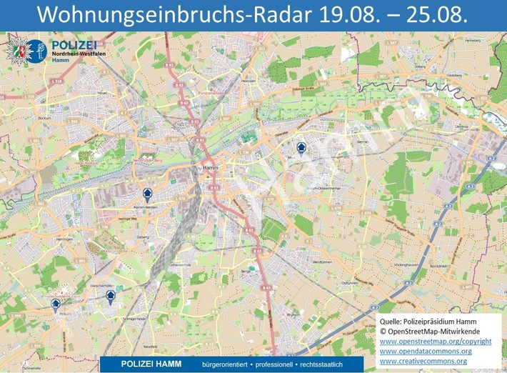 POL-HAM: Wohnungseinbruchsradar für die Woche vom 19.08.- 25.08.2019