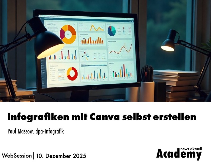 Infografiken einfach gestalten: Canva Pro für den Einsatz in Marketing & PR / Ein Webinar der news aktuell Academy