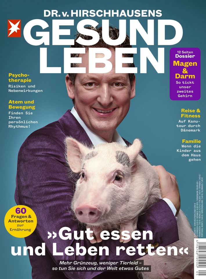 "CO2-Angaben auf unseren Lebensmitteln sind sinnvoller und lebenswichtiger als Kalorien", fordert Eckart von Hirschhausen in DR. v. HIRSCHHAUSENS STERN GESUND LEBEN