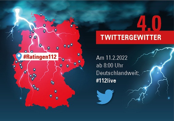 FW Ratingen: Europäischer Tag des Notrufs - Feuerwehr Ratingen beim "Twittergewitter"