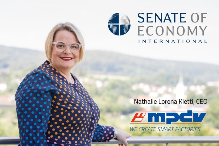 Pressemitteilung MPDV: Nathalie Kletti als Senatorin in Senate of Economy International berufen