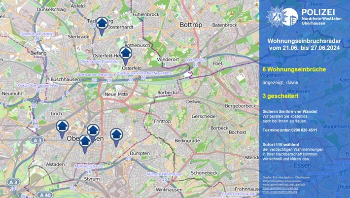POL-OB: Wohnungseinbruchsradar in Oberhausen