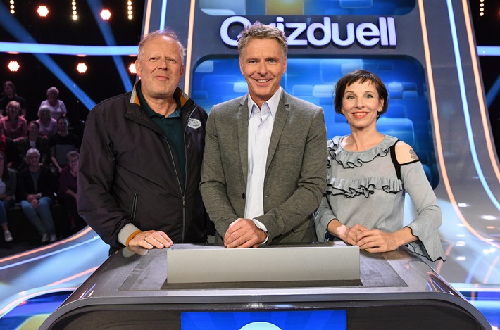 Das Erste: "Tatort"-Kommissare aus Berlin und Kiel gemeinsam am Start: Meret Becker und Axel Milberg treten gegen Jörg Pilawas "Quizduell-Olymp" an