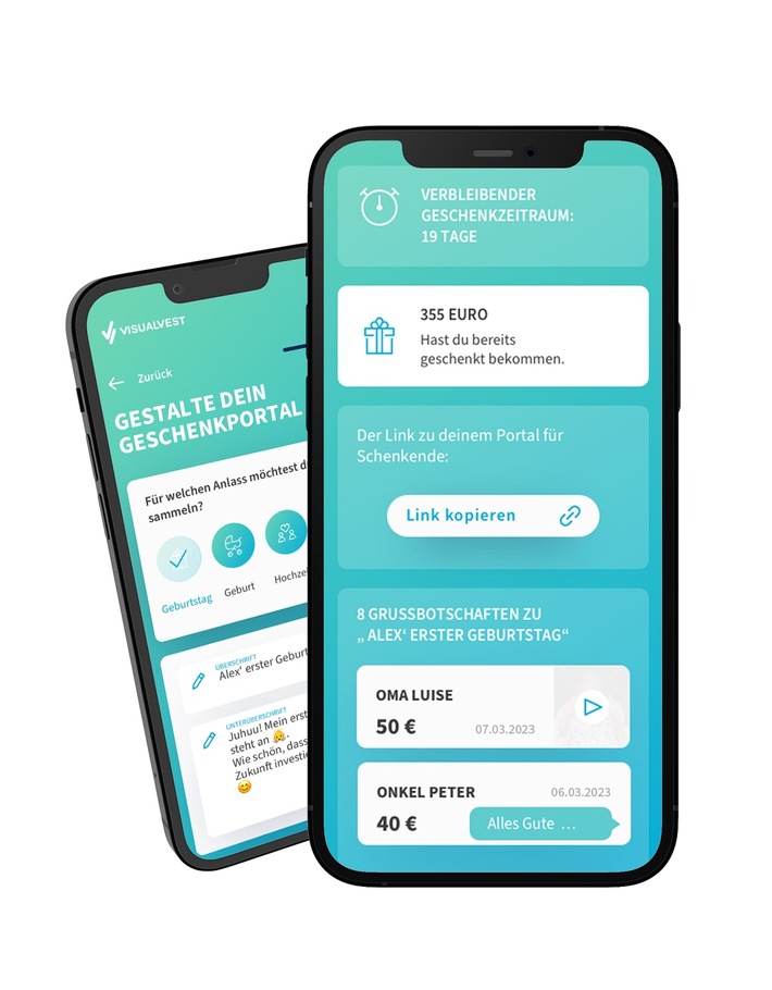 VisualVest startet individualisiertes Geschenkportal und ermöglicht Einzahlungen von Dritten ins Depot
