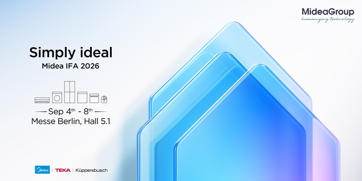 Midea erweckt Simply ideal auf der IFA 2026 zum Leben