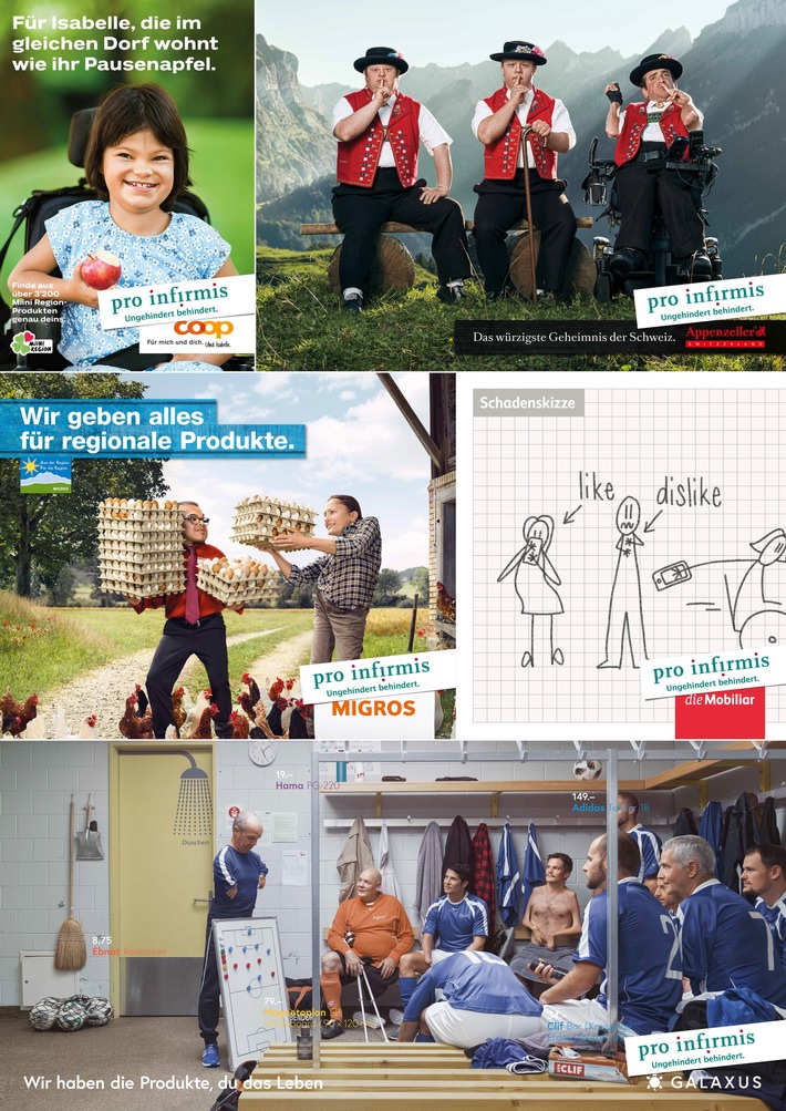 Pro Infirmis Kampagne 2019 - Pro Infirmis bringt Menschen mit Behinderung in die Werbung