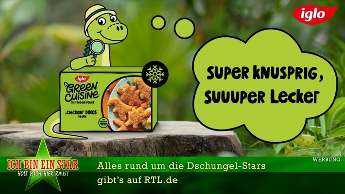 iglo Green Cuisine taucht zum Jahresstart in den australischen Dschungel ein / Spannende Werbepartner-Einbindung in das RTL-Format "Ich bin ein Star - Holt mich hier raus!"