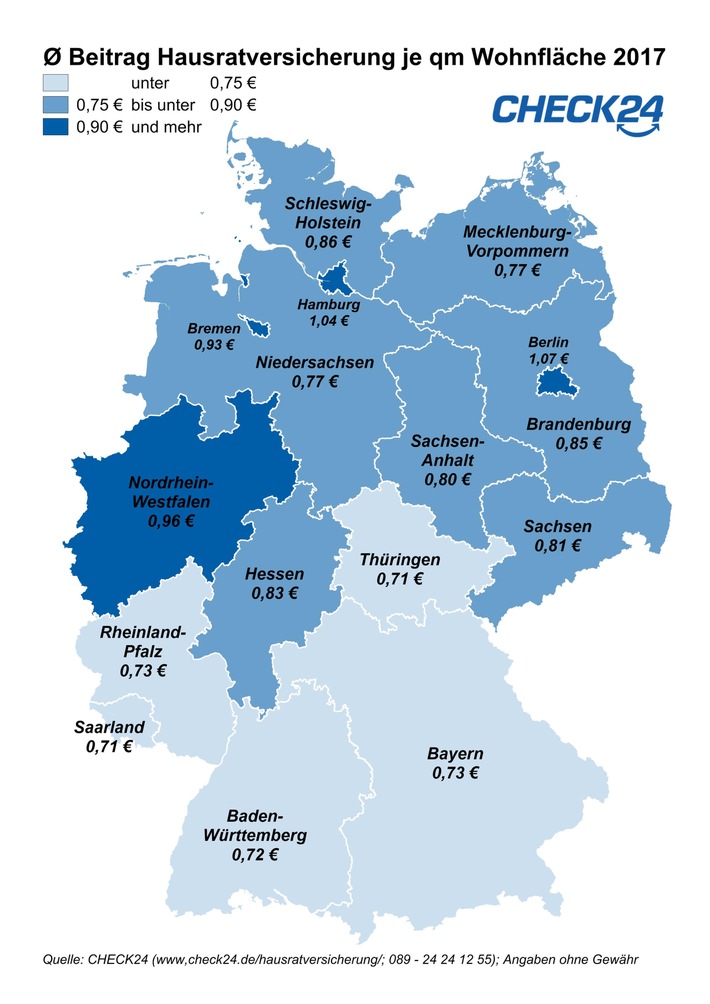 Hausratversicherung in Einbruchshochburgen oft teuer