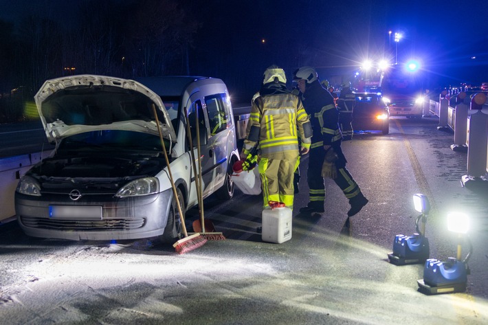 FW-MK: Verkehrsunfall auf der BAB 46