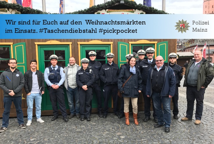 POL-PPMZ: Die polizeiliche Konzeption "Sicherer Weihnachtsmarkt" zeigt Erfolge am Eröffnungstag: Taschendiebin gefasst