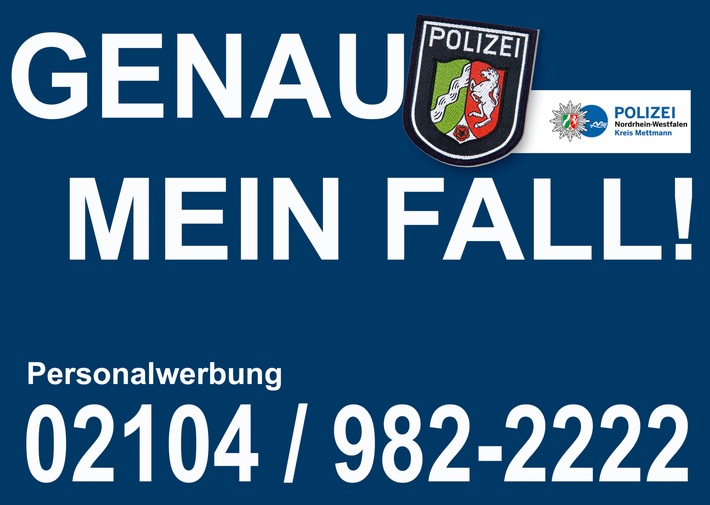 POL-ME: Polizeipersonalwerbung kommt erneut ins BIZ ! - Mettmann / Kreis Mettmann - 1806115