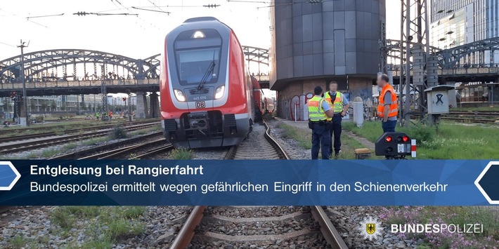Bundespolizeidirektion München: Entgleisung bei Rangierfahrt / Bundespolizei ermittelt wegen Gefährdung des Bahnverkehrs