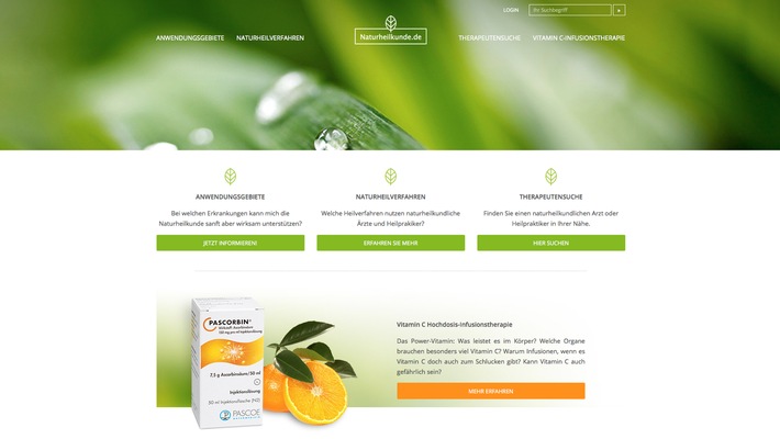 Eine der größten Online-Datenbanken Deutschlands im Bereich Naturmedizin gestartet / Finden Sie Ihren Spezialisten für Naturmedizin auf www.naturheilkunde.de