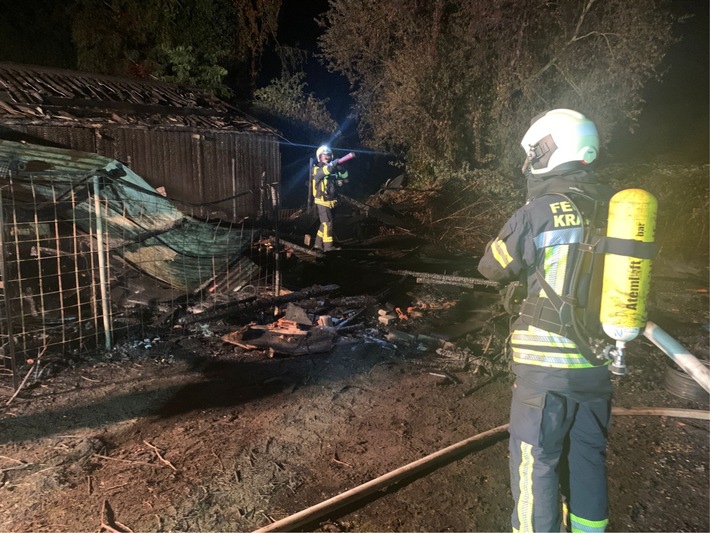 FW Kranenburg: Gebäudebrand an der Heerstraße