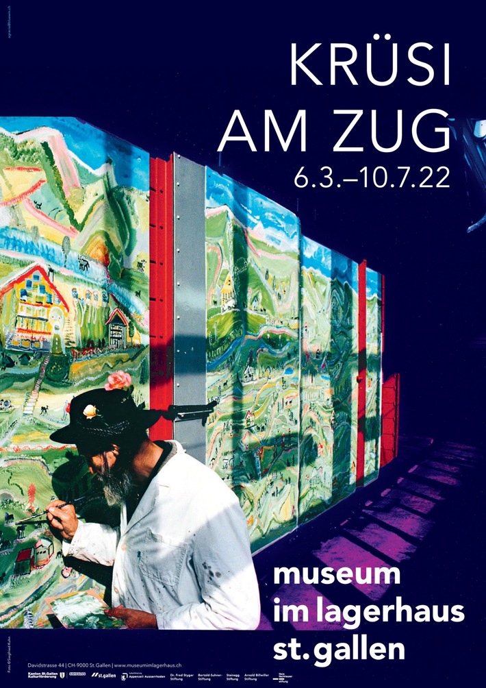 Medienmitteilung KRÜSI AM ZUG &amp; AUCH EINE KUH KANN OPTIMIST SEIN (6. März – 10. Juli 2022), Museum im Lagerhaus, St. Gallen