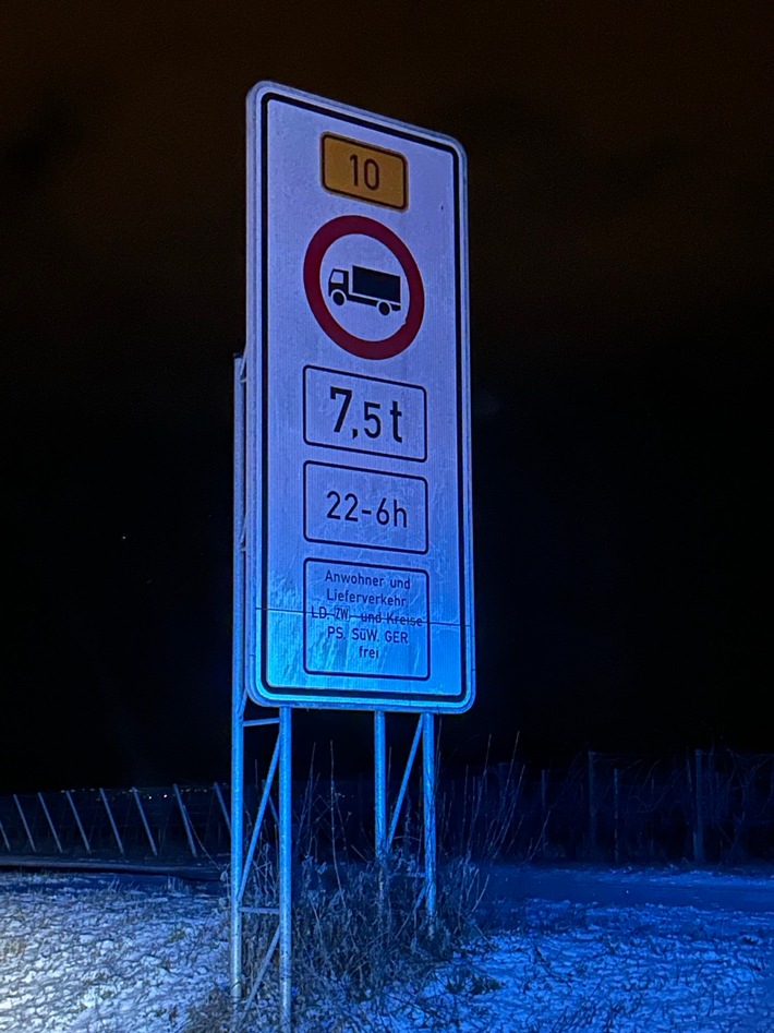 POL-PDLD: B10/LD-Nord - Überwachung des Nachtfahrverbots