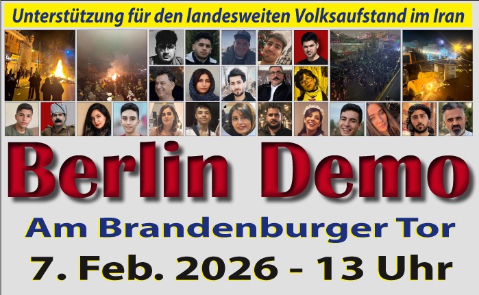 Berlin, 7. Februar: Freiheitsrally in Solidarität mit dem Aufstand im Iran