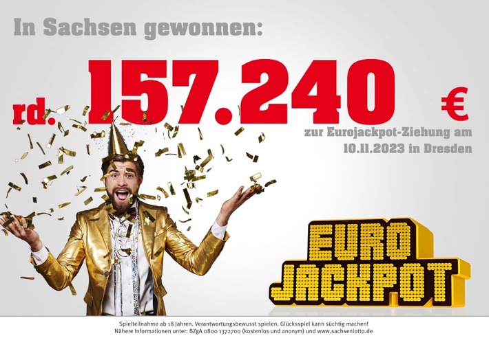 Frühzeitige Bescherung: 157.240 Euro für einen Dresdner Eurojackpot-Gewinner