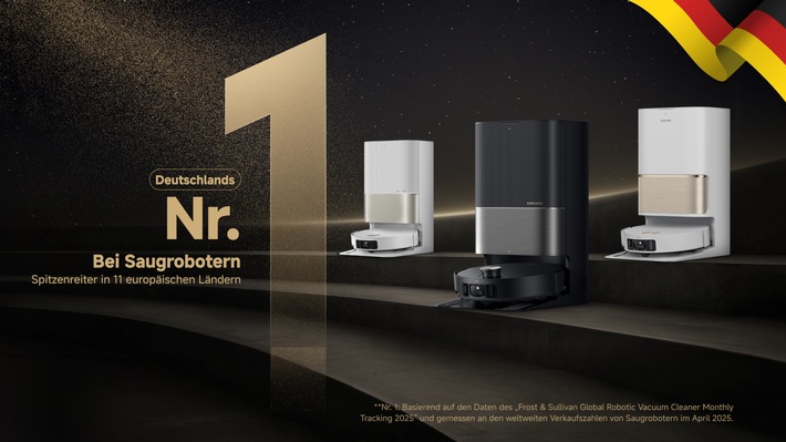 Dreame saugt sich an die Spitze: Nr. 1 in Deutschland und Europaweit führend / Mehr als ein Trend - Dreame setzt sichals Marktführer durch!