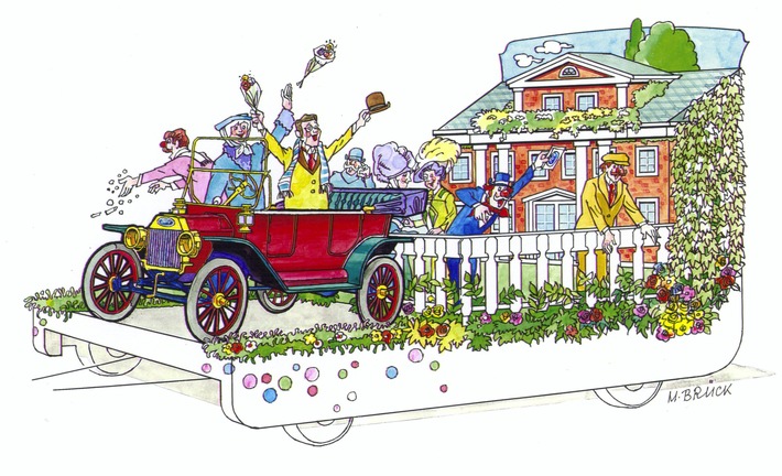 Ford-"Modell T" im Kölner Rosenmontagszug