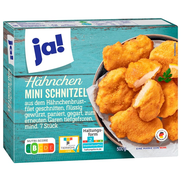 Achtung Fremdkörper: REWE warnt vor dem Verzehr von ja! Hähnchen Mini Schnitzel