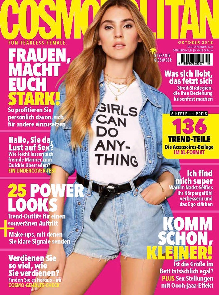 Topmodel Stefanie Giesinger in Cosmopolitan: "Frauen sind einfach das stärkere Geschlecht!"