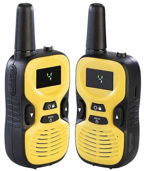 simvalley communications 2er-Set Walkie-Talkie-Funkgeräte WT-200, 8 Kanälen, 446 MHz, 2 km Reichweite: Für Hobby, Abenteuer und Beruf - mit lizenzfreier Nutzung