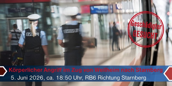 Bundespolizeidirektion München: Nach Angriff in Regionalbahn / Bundespolizei sucht unbekannten Geschädigten