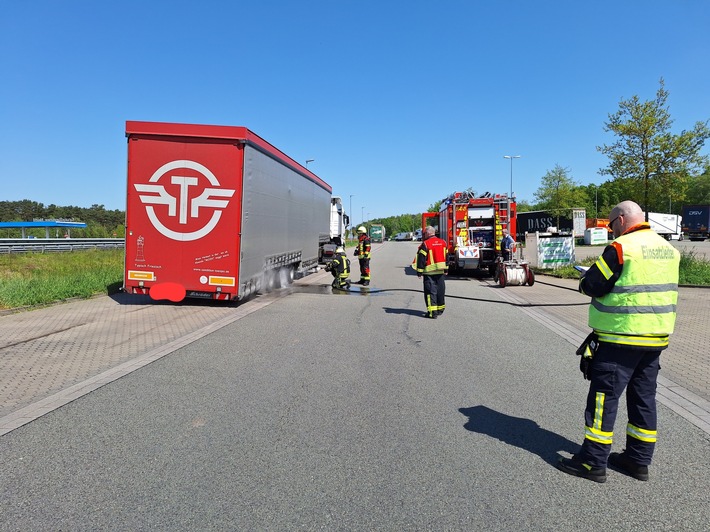 FW-ROW: Überhitzte Bremse löst Feuerwehreinsatz aus