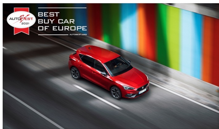 AUTOBEST 2021: Der neue SEAT Leon ist "Best Buy Car of Europe 2021" / Wegweisend im Kompaktsegment: effizient, sicher, vollvernetzt / Weiterer Text über ots und www.presseportal.de/nr/70019 / Die Verwendung dieses Bildes ist für redaktionelle Zwecke honorarfrei. Veröffentlichung bitte unter Quellenangabe: "obs/SEAT Deutschland GmbH"
