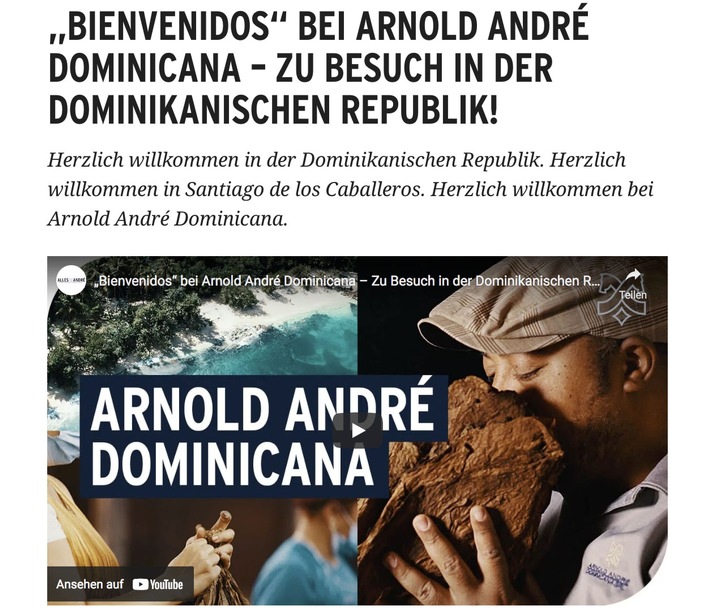 Portrait der karibischen Manufaktur: Arnold André Dominicana im Film