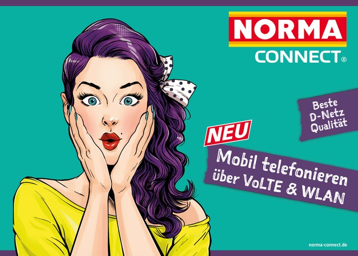 NORMA-Connect Telefontarif bekommt kostenloses "Voice over LTE"- und "WLAN-Call"-Upgrade / Bessere Sprachqualität, schnellere Verbindung und weniger Akkuverbrauch