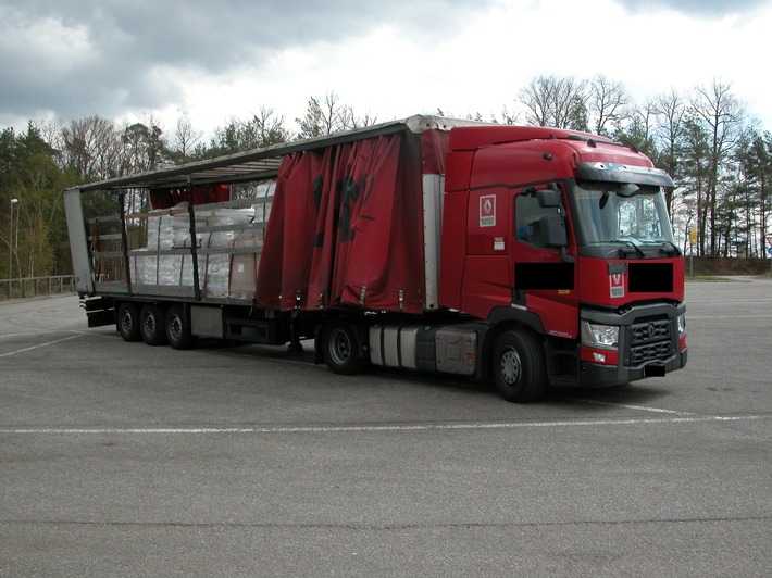 POL-PDKL: A6/Kaiserslautern, Verkehrsunsicherer Sattelzug