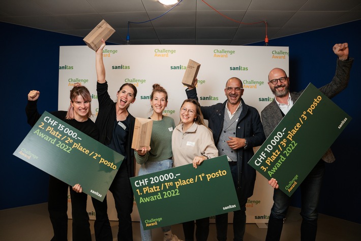 Das Blaue Kreuz TG/SH gewinnt mit dem Projekt "roundabout" den nationalen Sanitas Challenge Award 2022