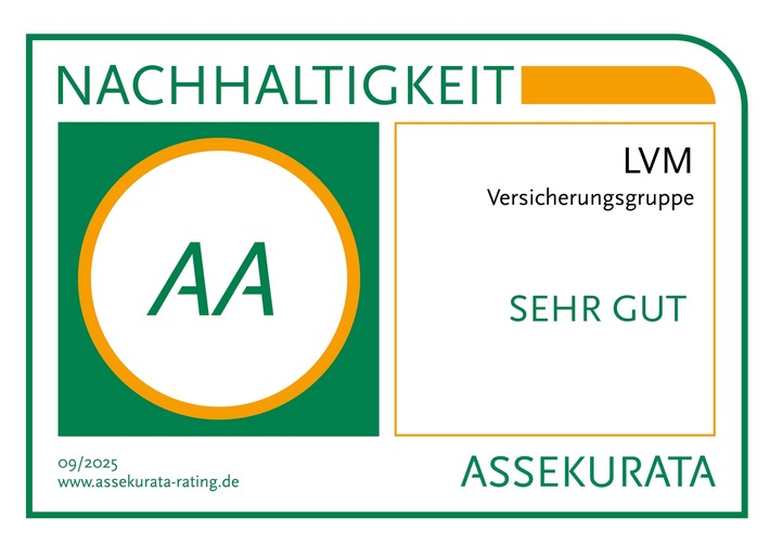 Pressemitteilung: LVM erhält sehr gutes Nachhaltigkeits-Rating