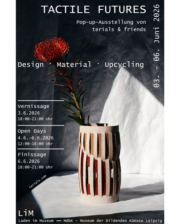 Pressemitteilung: Deutscher Kork-Verband übernimmt Schirmherrschaft für Pop-up-Ausstellung „TACTILE FUTURES“