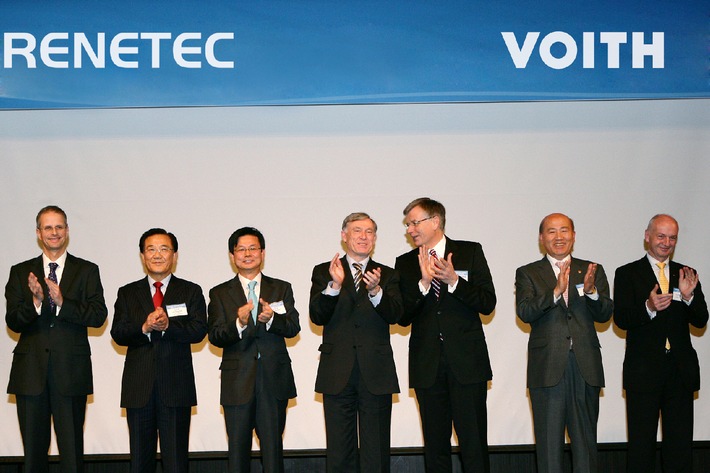 Bundespräsident Köhler ehrt innovative Technologie für erneuerbare Energie: Erste Voith-Gezeitenströmungsturbine geht in Korea ans Netz (mit Bild)