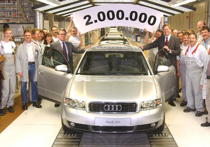 Produktions-Jubiläum der erfolgreichsten Modellreihe /
Zweimillionster Audi A4 in Ingolstadt gefertigt