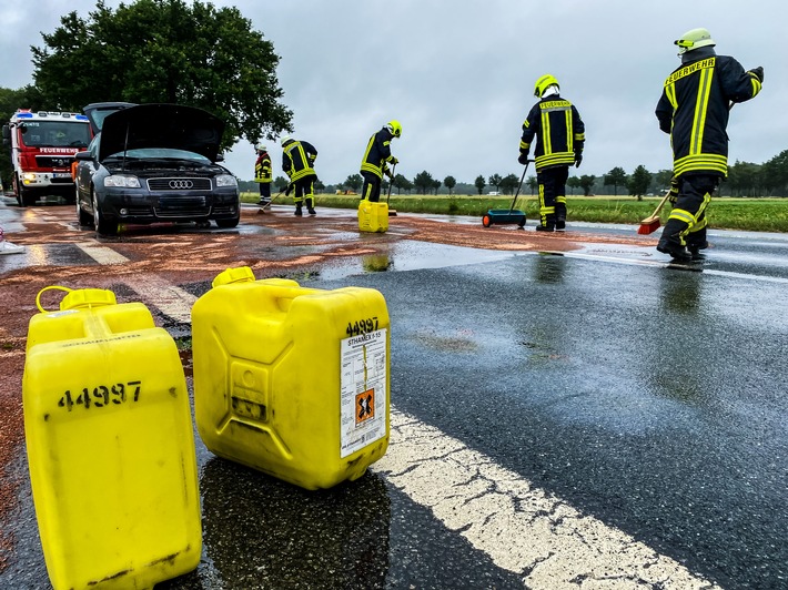 FW Flotwedel: Fahrzeugbrand endet glimpflich