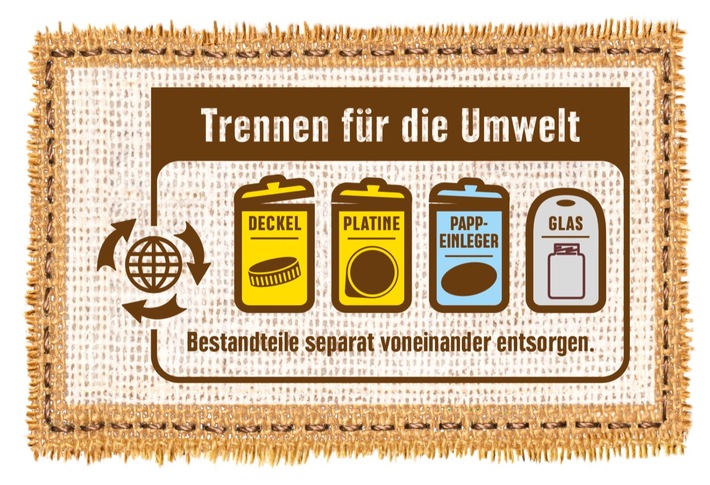 EDEKA-Wegweiser für die richtige Tonne - "Trennen für die Umwelt": EDEKA führt Recyclinghinweis auf Eigenmarken ein (FOTO)