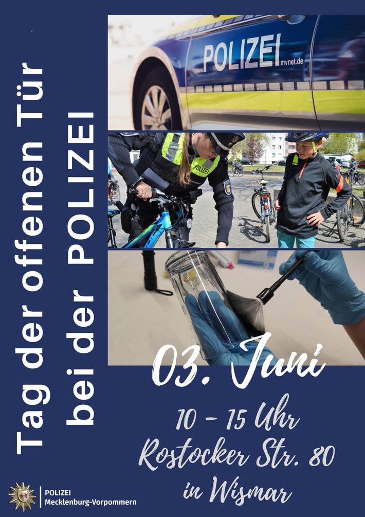 POL-HWI: Die Polizei in Wismar lädt zum Tag der offenen Tür am 03. Juni 2023