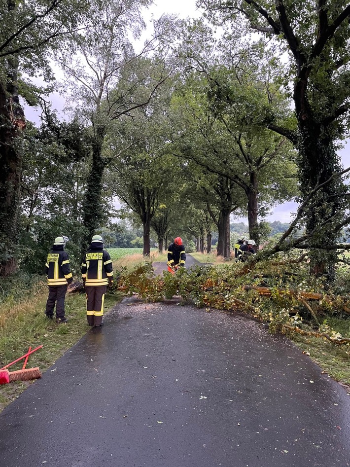 FW-Schermbeck: Sturmscheinsätze sorgten für viel Arbeit bei der FW Schermbeck