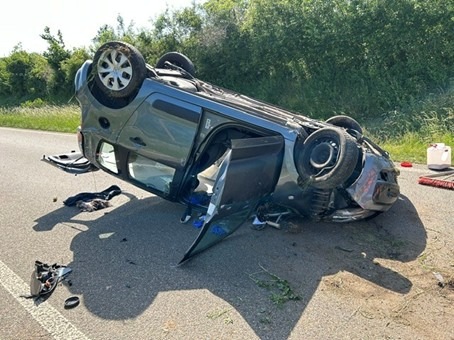 POL-PDLD: Verkehrsunfall auf der BAB 65