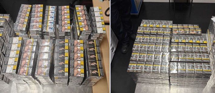 HZA-P: Zigarettenschmuggel aufgeflogen - Zoll am BER entdeckt innerhalb weniger Tage 431 Stangen verteilt auf acht Gepäckstücke / Steuerstrafverfahren eingeleitet und Zigaretten sichergestellt