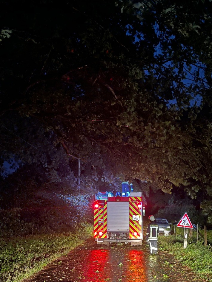 FW-WRN: Sturmtief &quot;Lambert&quot; verschont Werne - Wenige Einsätze für die Freiwillige Feuerwehr Werne